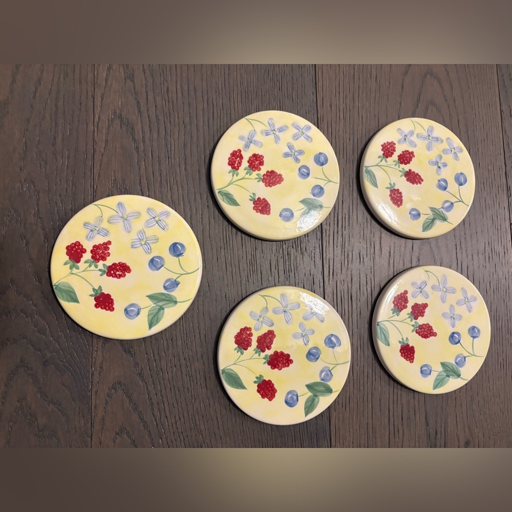 Bowring floral 5 piece coaster set purchased individually